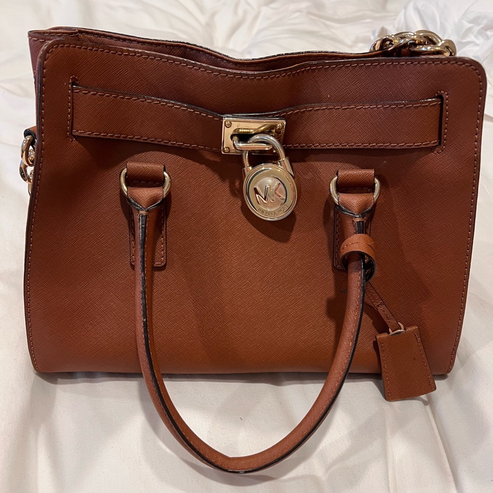 Michael kors brown purse and wallet